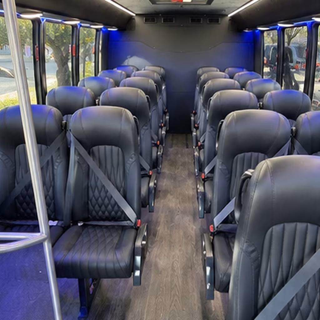 Escondido Airport Shuttle & Transportation party bus interior