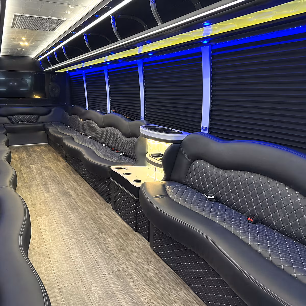 Escondido Bachelor & Bachelorette Transportation party bus interior