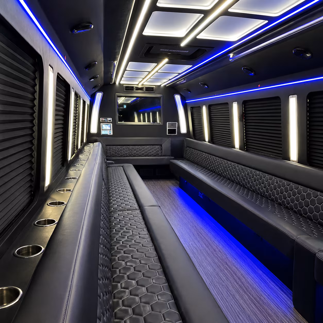 Escondido Birthday, Sweet 16, & Quinceañera Transportation party bus exterior
