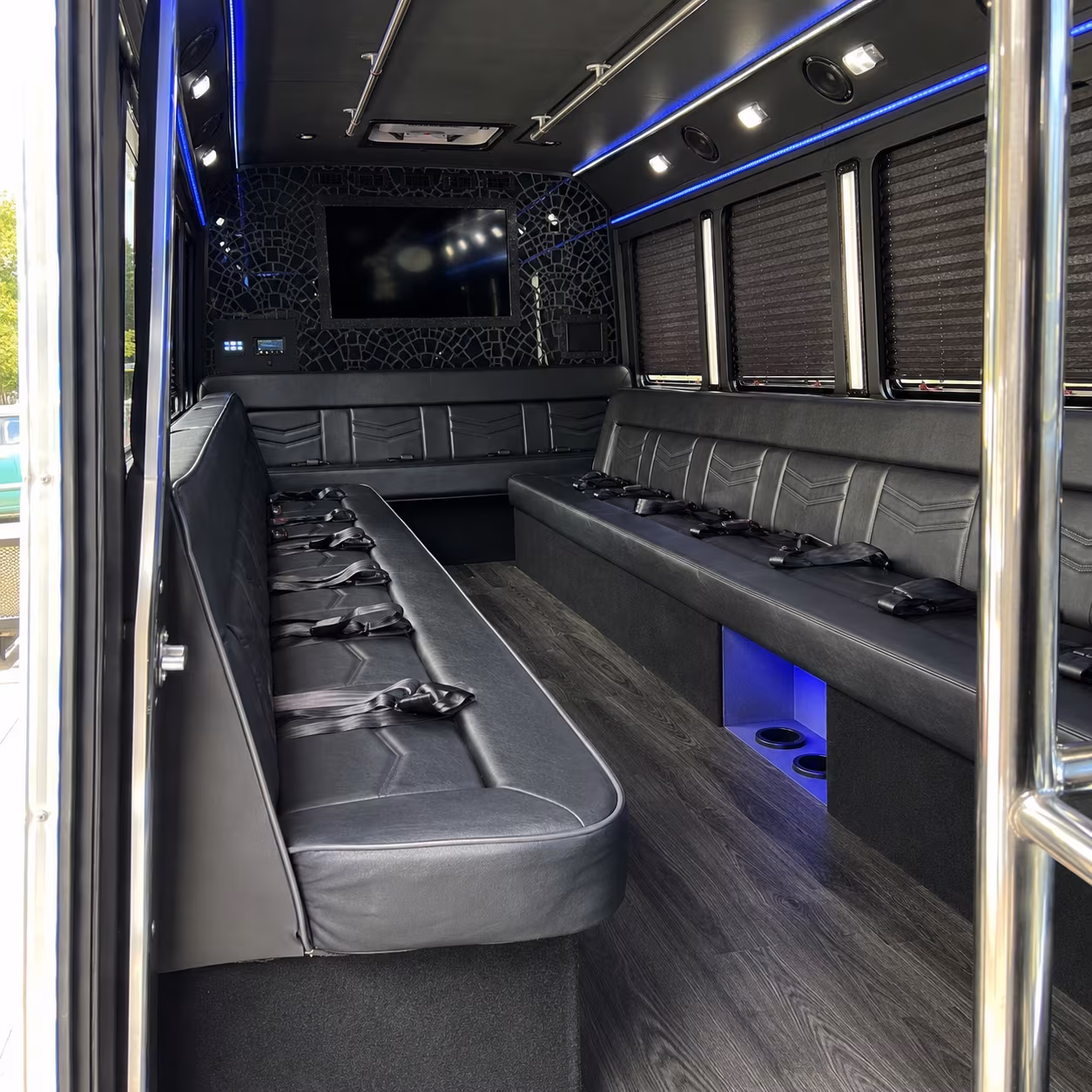 Escondido Birthday, Sweet 16, & Quinceañera Transportation party bus exterior