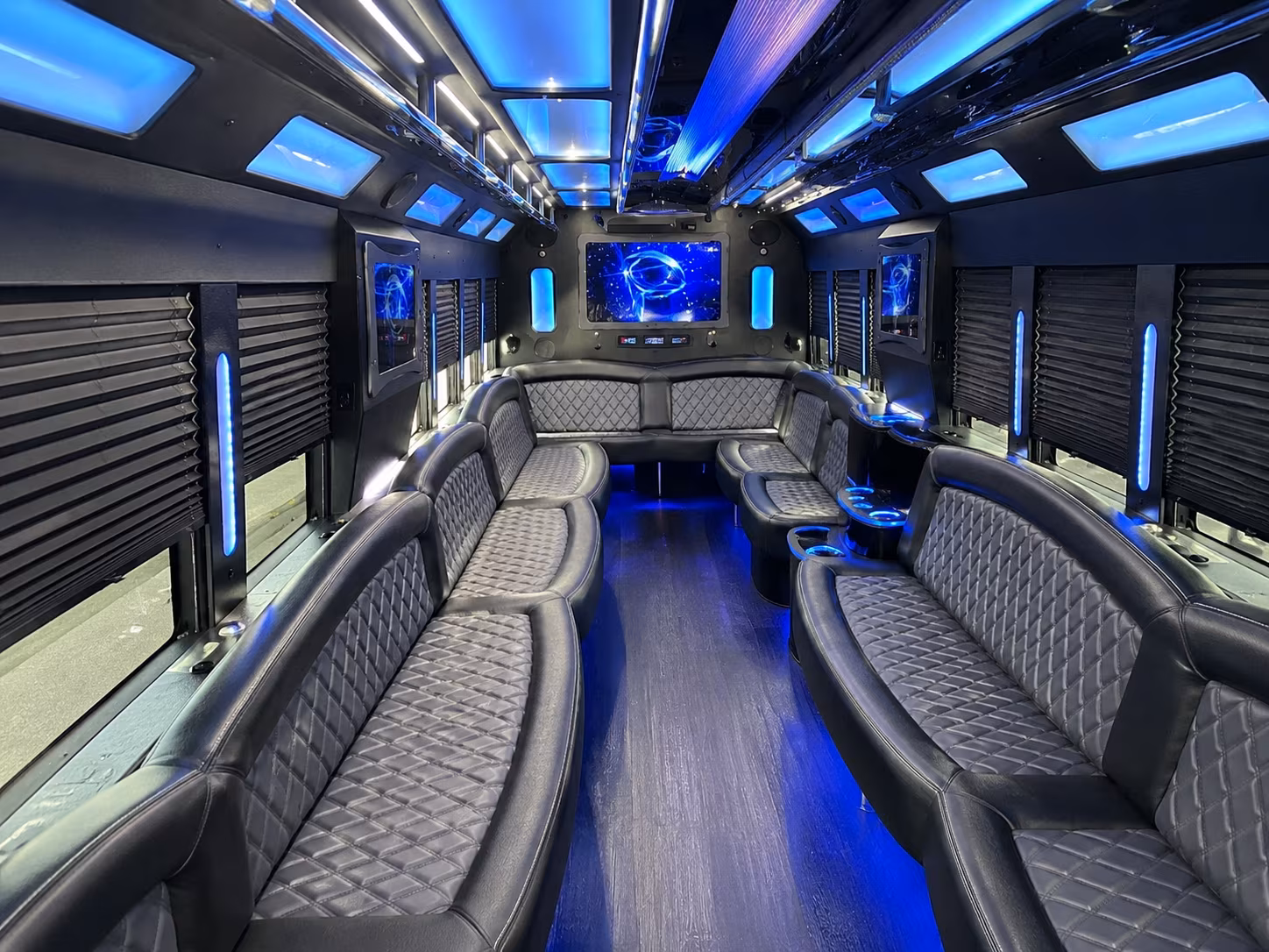 Escondido Sporting Event Transportation party bus interior