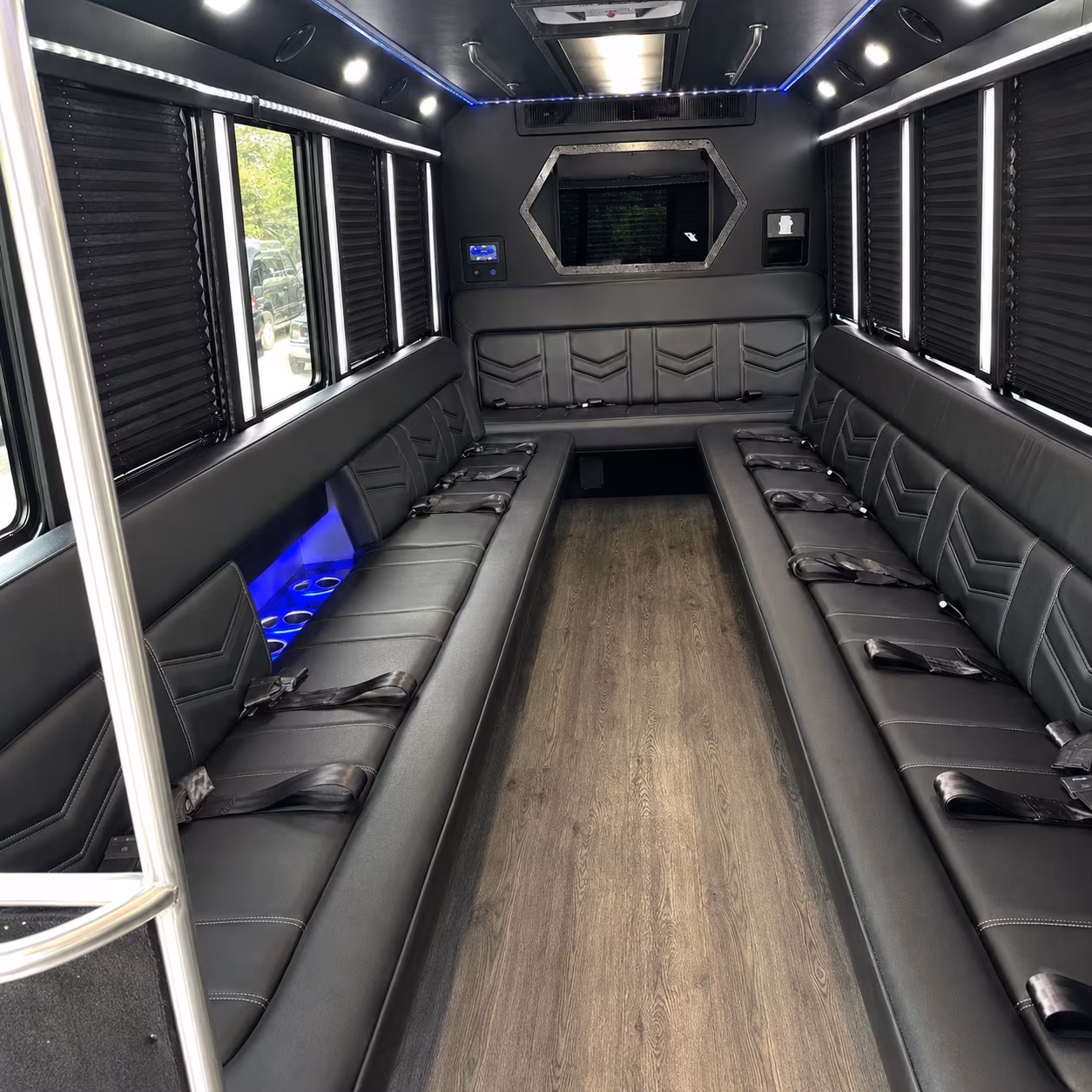 Escondido Wedding Transportation party bus exterior