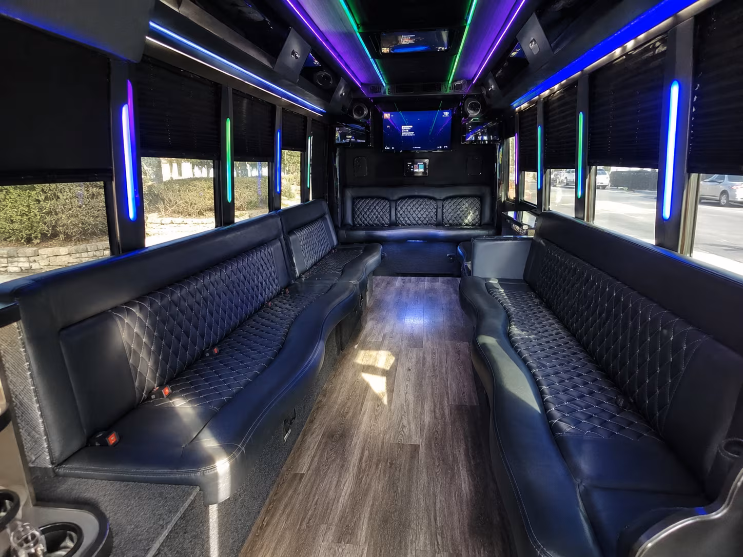 Escondido Winery Tour & Pub Crawl Transportation party bus interior