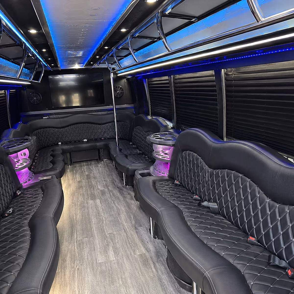 Escondido Winery Tour & Pub Crawl Transportation party bus interior