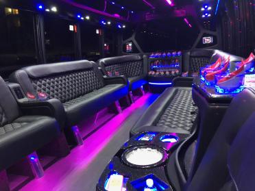 South Gate 15 Passenger Party Bus Interior