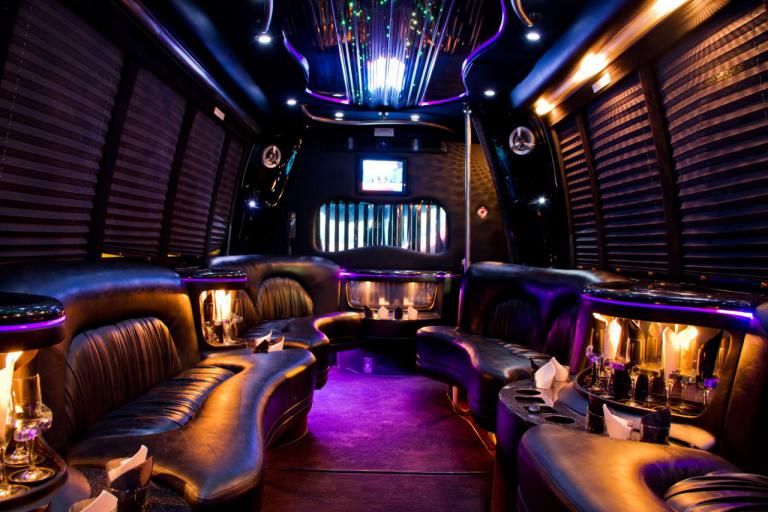 Mission Viejo 22 Passenger Party Bus Interior